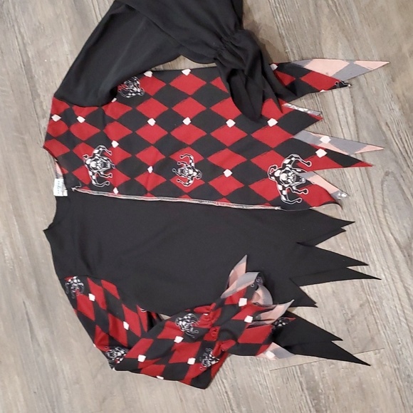 Sinister Jester/Scary Clown Costume Size Medium 8-10 - Picture 5 of 6